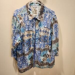 Dressbarn short Sleeves button Down shirt Plus Size 2X